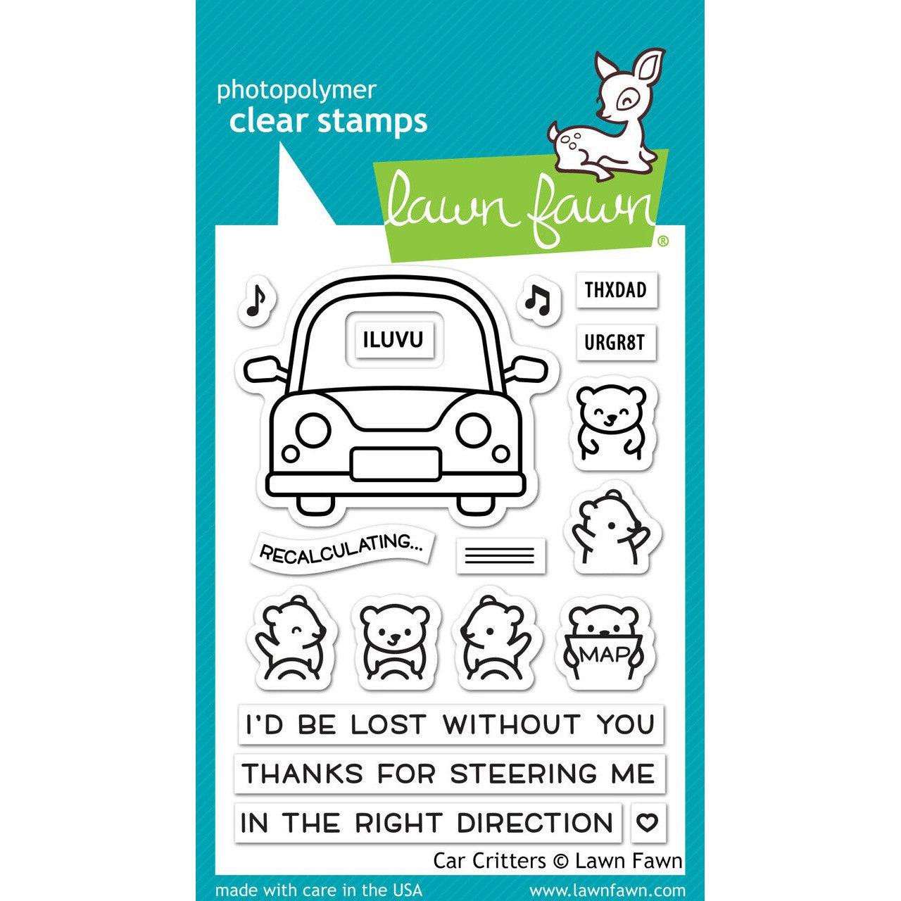 Lawn Fawn - Clear Stamps - Car Critters-ScrapbookPal