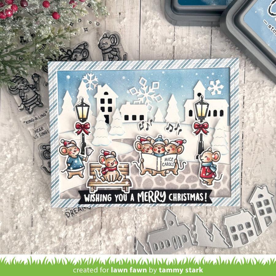 Lawn Fawn - Clear Stamps - Caroling Mice-ScrapbookPal