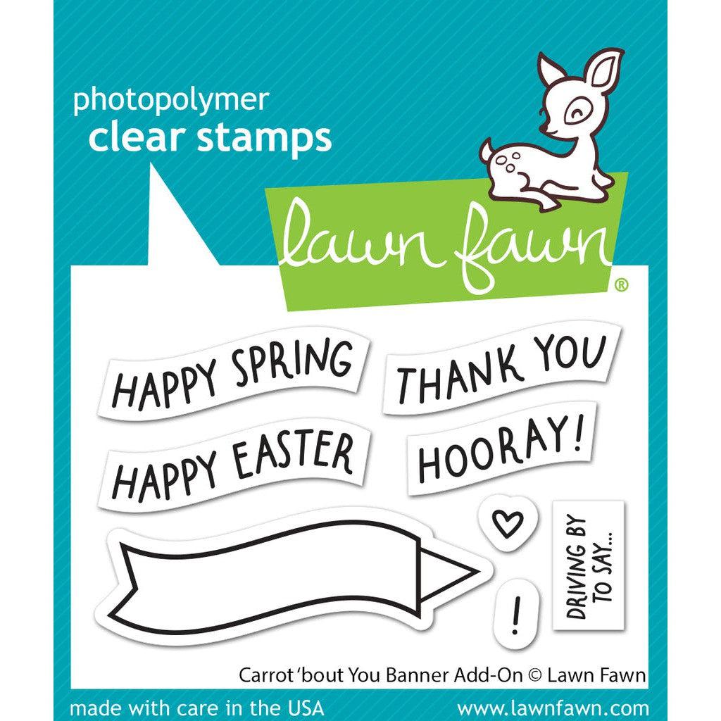 Lawn Fawn - Clear Stamps - Carrot &#39;Bout You Banner Add-On-ScrapbookPal