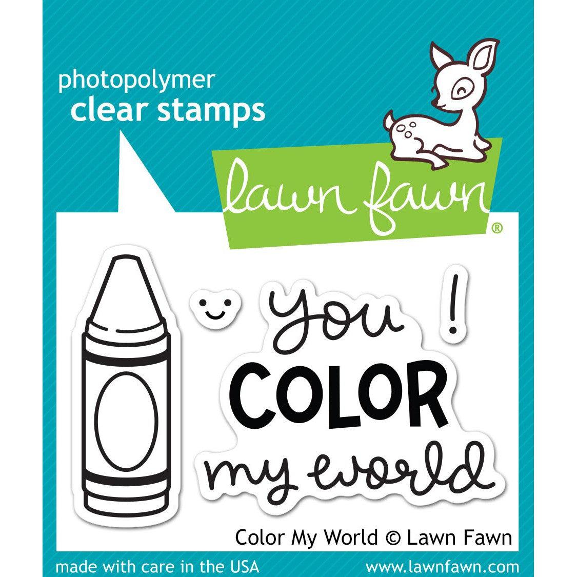 Lawn Fawn - Clear Stamps - Color My World-ScrapbookPal