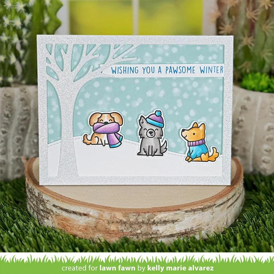 Lawn Fawn - Clear Stamps - Cozy Dogs-ScrapbookPal