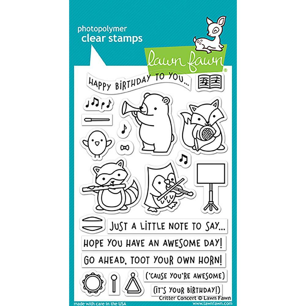 Lawn Fawn - Clear Stamps - Critter Concert-ScrapbookPal