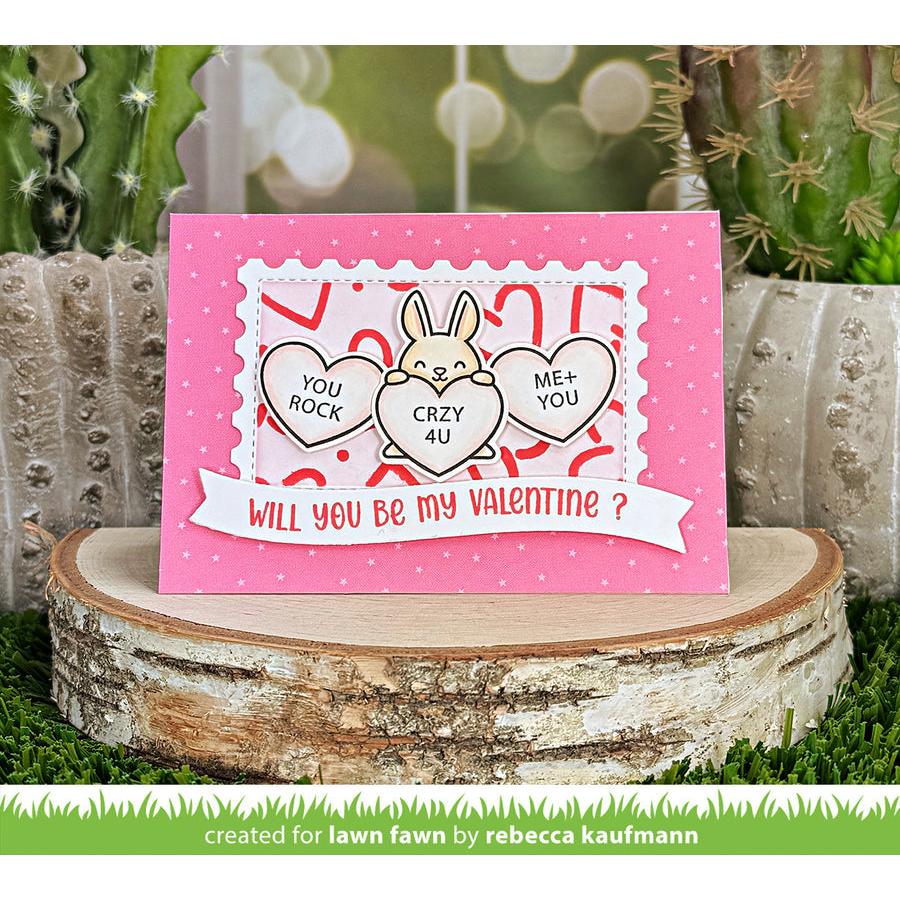 Lawn Fawn - Clear Stamps - Critter Conversation Hearts Add-On-ScrapbookPal