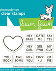 Lawn Fawn - Clear Stamps - Critter Conversation Hearts Add-On-ScrapbookPal