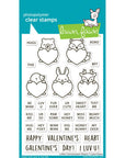 Lawn Fawn - Clear Stamps - Critter Conversation Hearts-ScrapbookPal