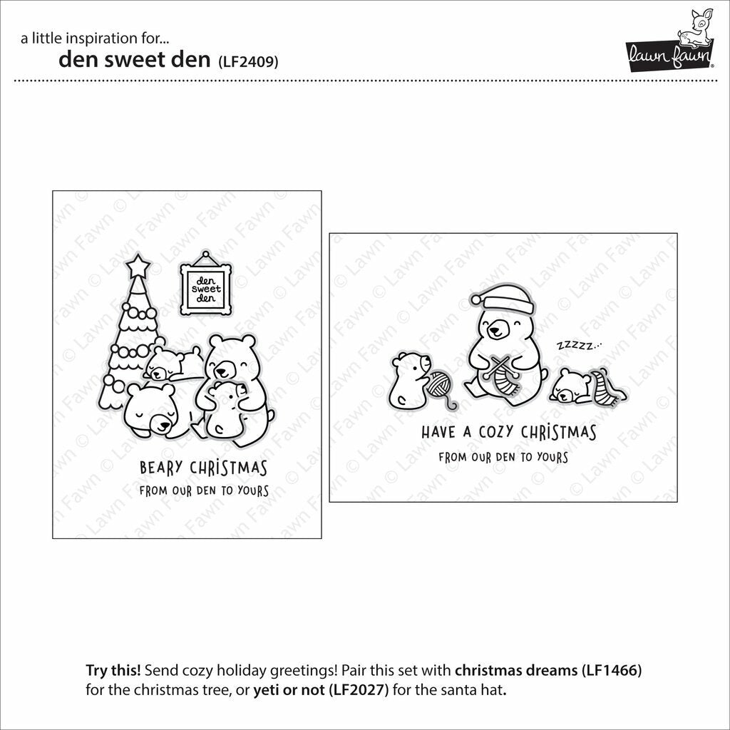 Lawn Fawn - Clear Stamps - Den Sweet Den-ScrapbookPal