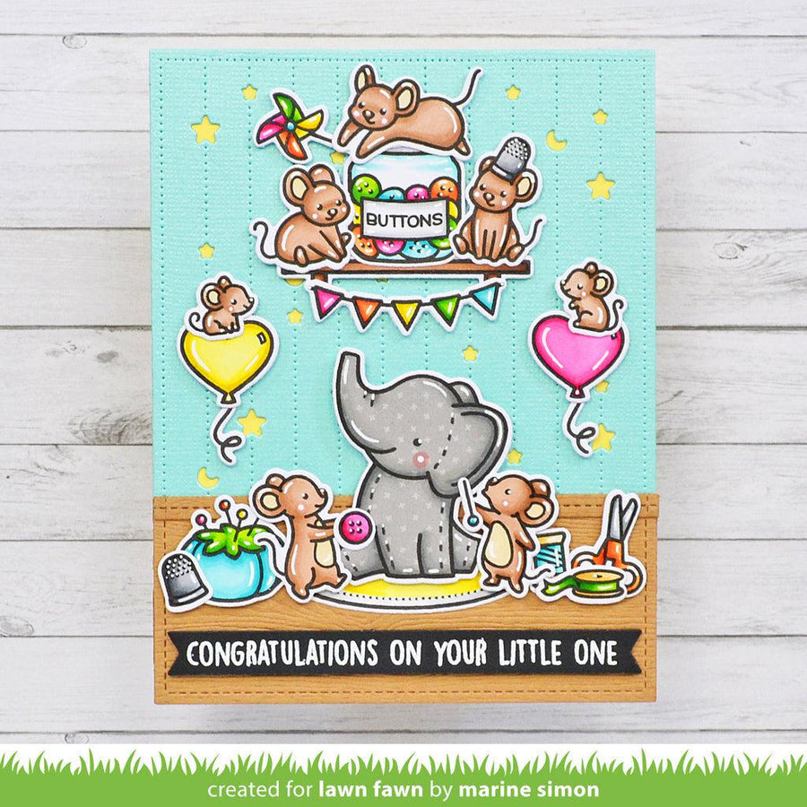 Lawn Fawn - Clear Stamps - Elephant Parade Add-On
