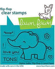 Lawn Fawn - Clear Stamps - Elphie Selfie Flip-Flop-ScrapbookPal