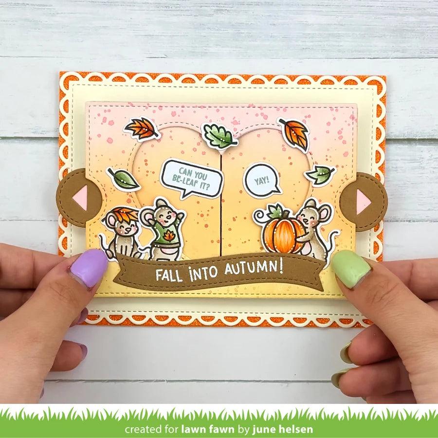 Lawn Fawn - Clear Stamps - Fall Mice-ScrapbookPal