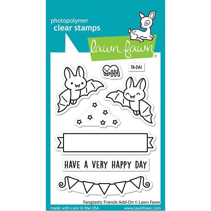 Lawn Fawn - Clear Stamps - Fangtastic Friends Add-On-ScrapbookPal