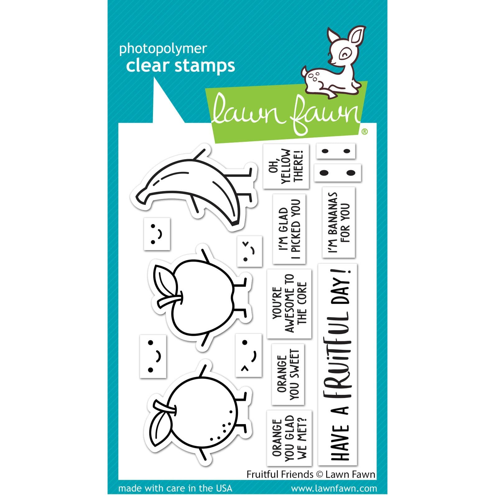 Lawn Fawn - Clear Stamps - Fruitful Friends-ScrapbookPal
