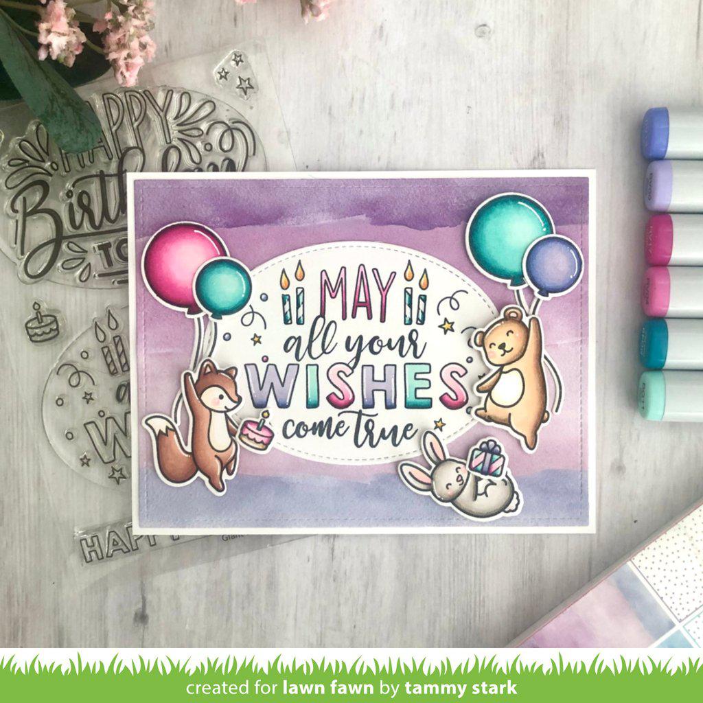 Lawn Fawn - Clear Stamps - Giant Birthday Messages-ScrapbookPal