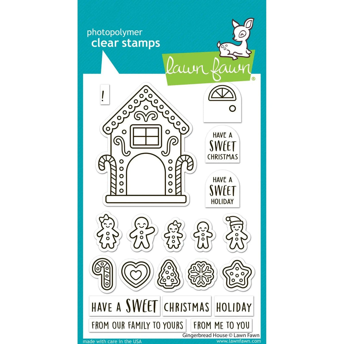Lawn Fawn - Clear Stamps - Gingerbread House-ScrapbookPal