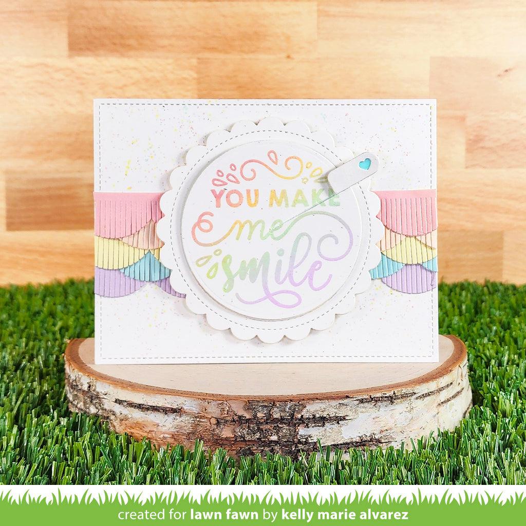 Lawn Fawn - Clear Stamps - Give It A Whirl Messages: Friends-ScrapbookPal