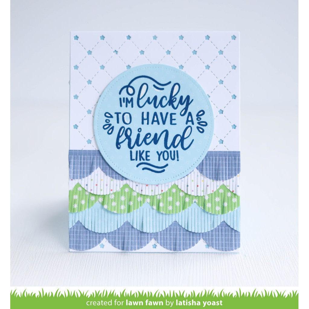 Lawn Fawn - Clear Stamps - Give It A Whirl Messages: Friends-ScrapbookPal