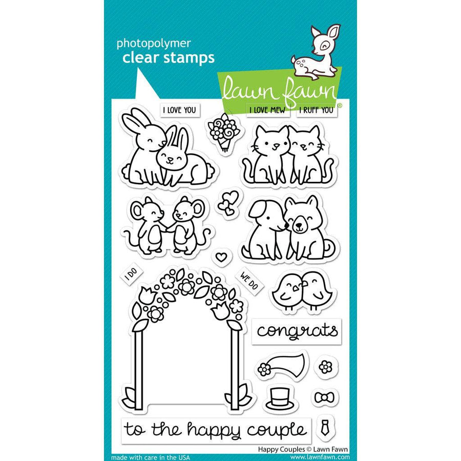 Lawn Fawn - Clear Stamps - Happy Couples-ScrapbookPal