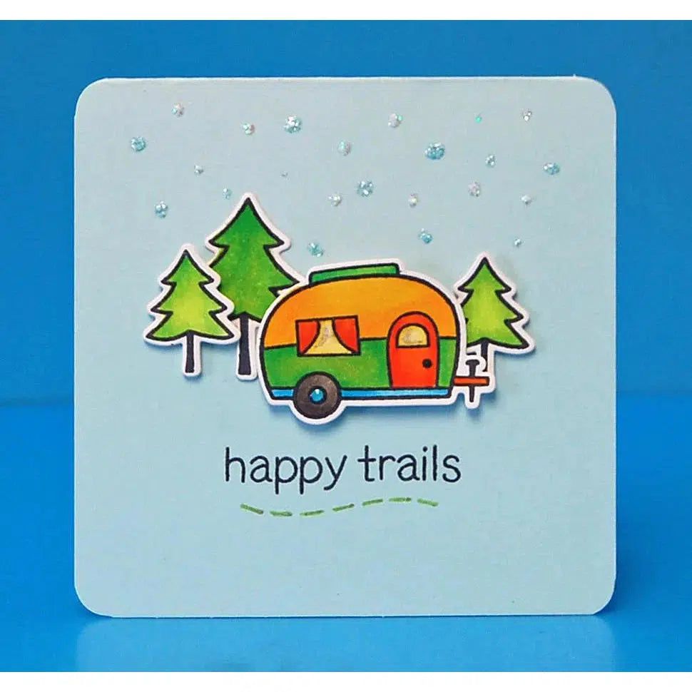 Lawn Fawn - Clear Stamps - Happy Trails-ScrapbookPal