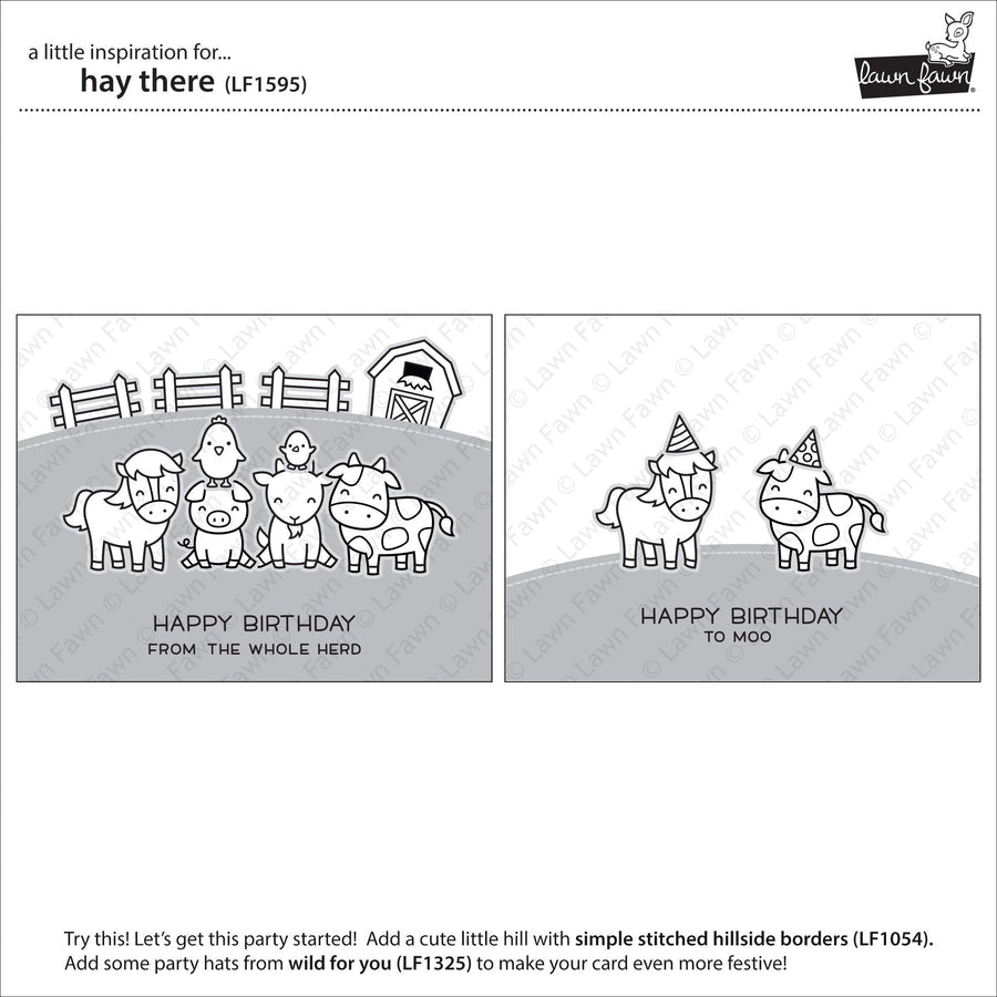 Lawn Fawn - Clear Stamps - Hay There-ScrapbookPal