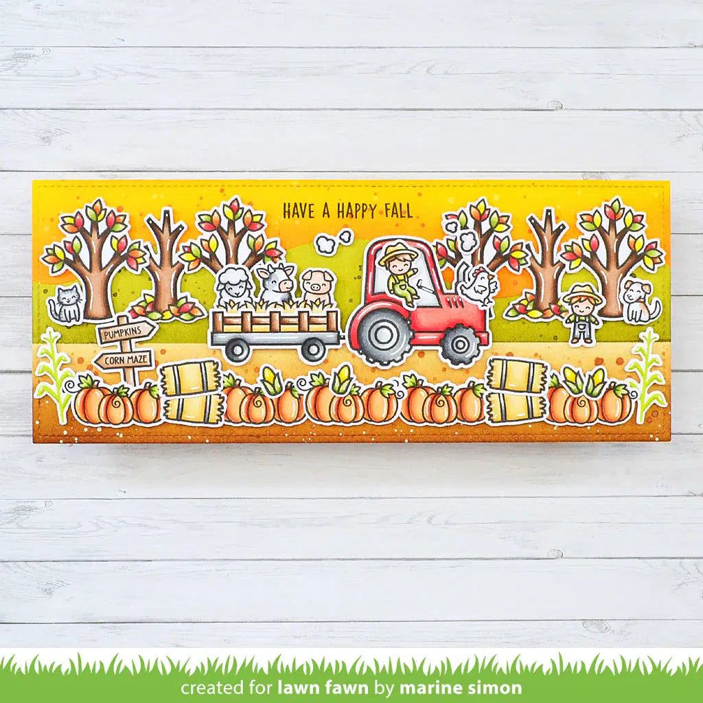 Lawn Fawn - Clear Stamps - Hay There, Hayrides!-ScrapbookPal