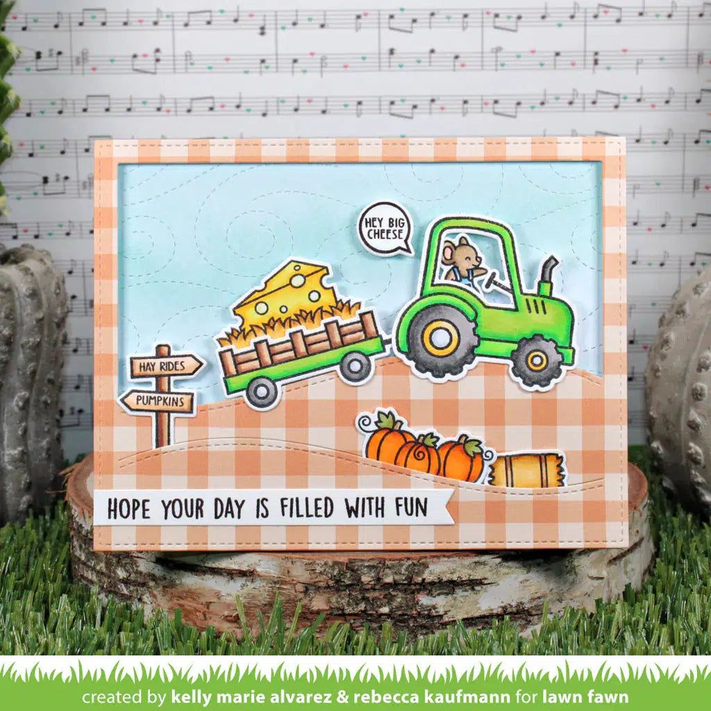 Lawn Fawn - Clear Stamps - Hay There, Hayrides!-ScrapbookPal