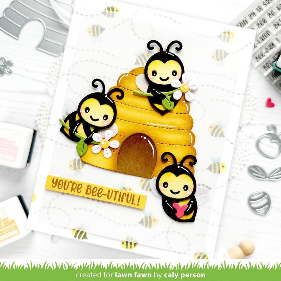 Lawn Fawn - Clear Stamps - Henry's Build-A-Sentiment: Honey Bee-ScrapbookPal