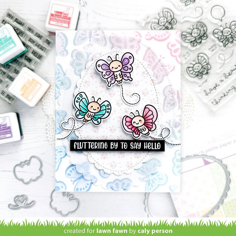 Lawn Fawn - Clear Stamps - Henry's Build-A-Sentiment: Butterfly-ScrapbookPal