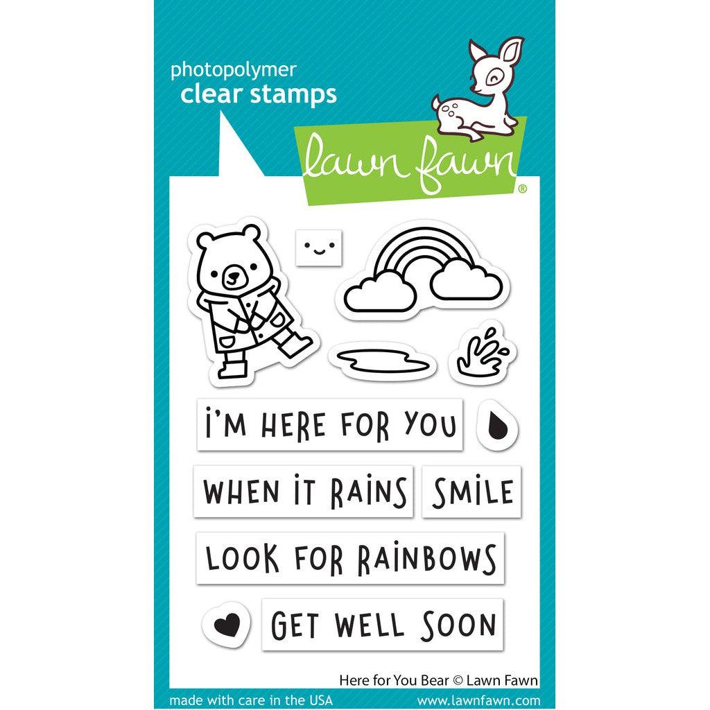 Lawn Fawn - Clear Stamps - Here For You Bear-ScrapbookPal