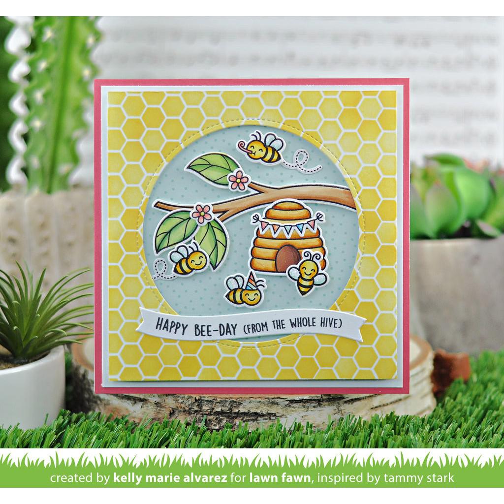 Lawn Fawn - Clear Stamps - Hive Five-ScrapbookPal