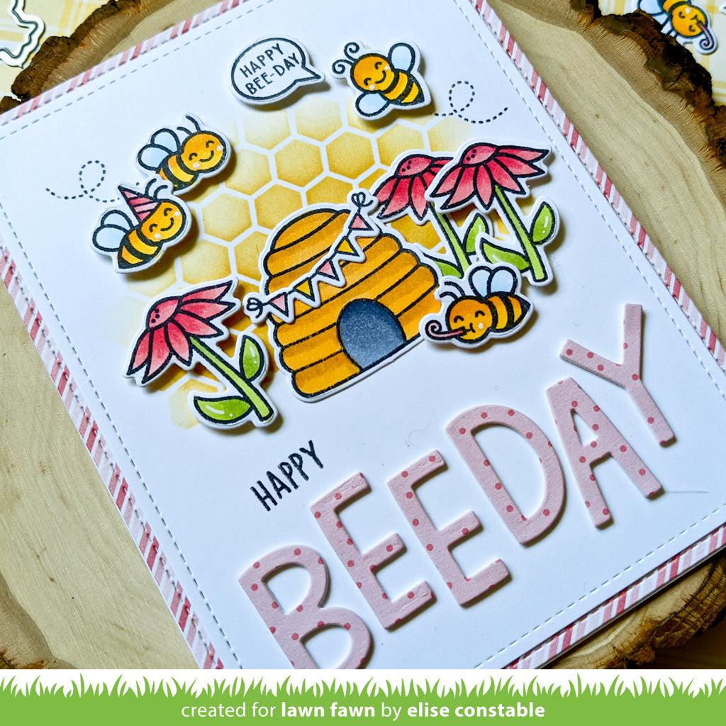 Lawn Fawn - Clear Stamps - Hive Five-ScrapbookPal