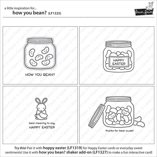 Lawn Fawn - Clear Stamps - How You Bean?-ScrapbookPal