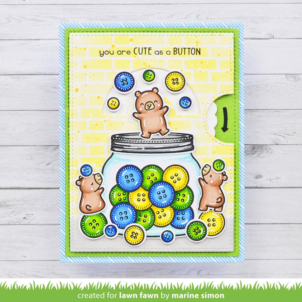 Lawn Fawn - Clear Stamps - How You Bean? Buttons Add-On-ScrapbookPal