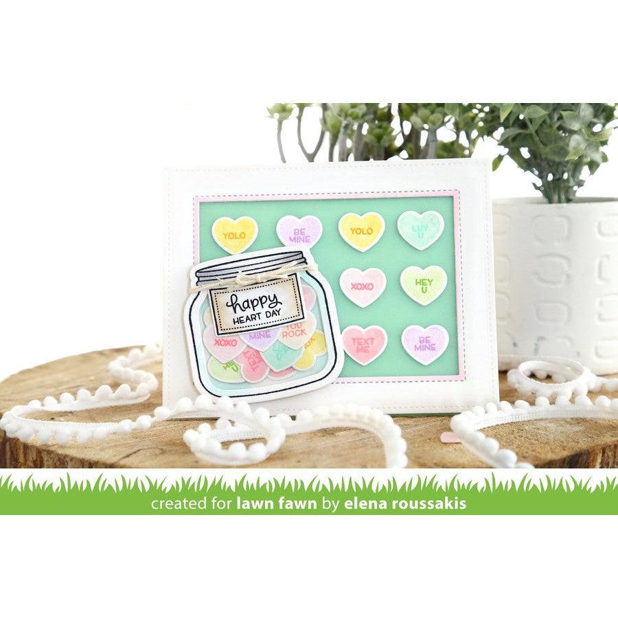 Lawn Fawn - Clear Stamps - How You Bean? Conversation Heart Add-On-ScrapbookPal