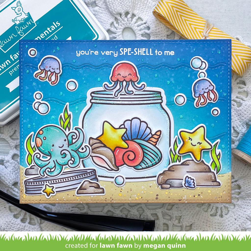 Lawn Fawn - Clear Stamps - How You Bean? Seashell Add-On-ScrapbookPal