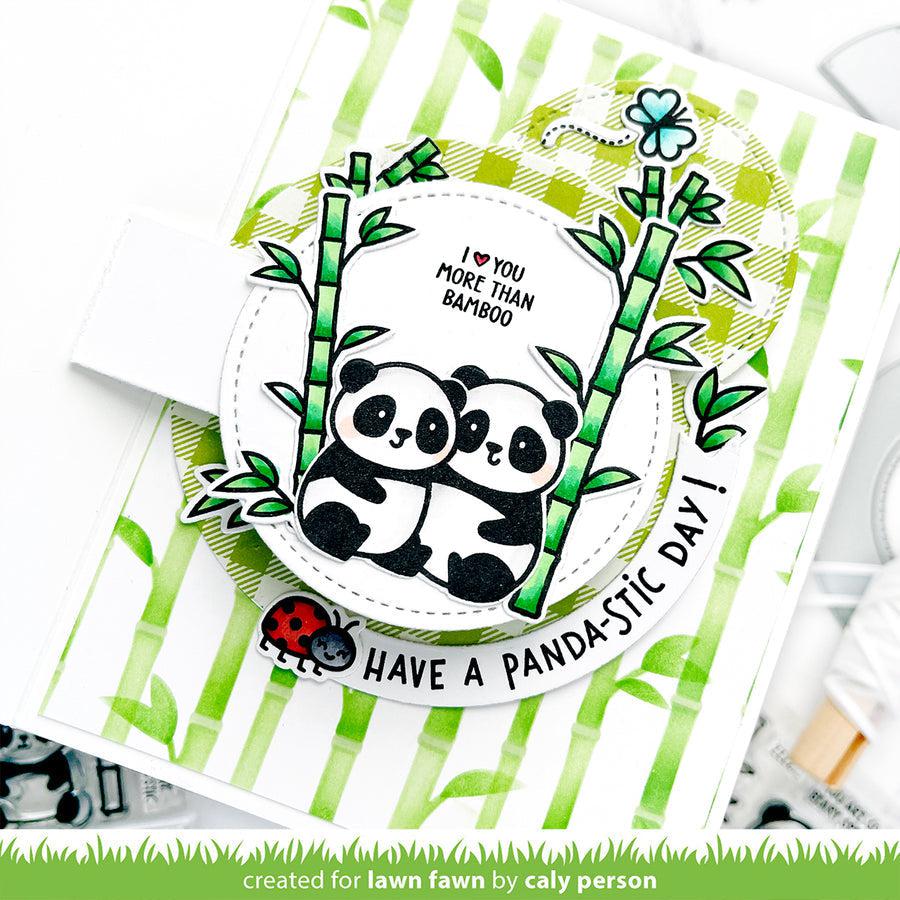 Lawn Fawn - Clear Stamps - I Heart Pandas-ScrapbookPal