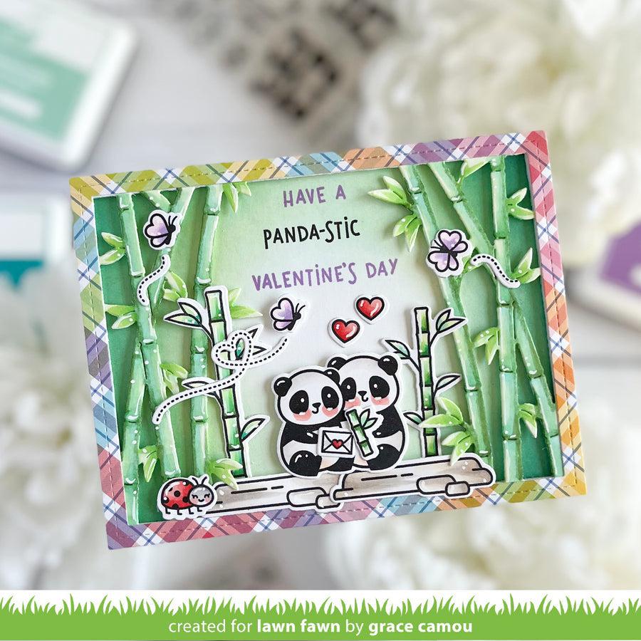 Lawn Fawn - Clear Stamps - I Heart Pandas-ScrapbookPal