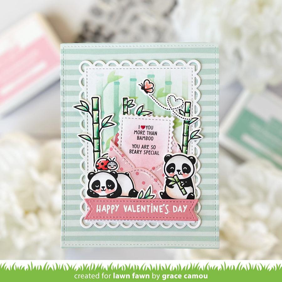 Lawn Fawn - Clear Stamps - I Heart Pandas-ScrapbookPal