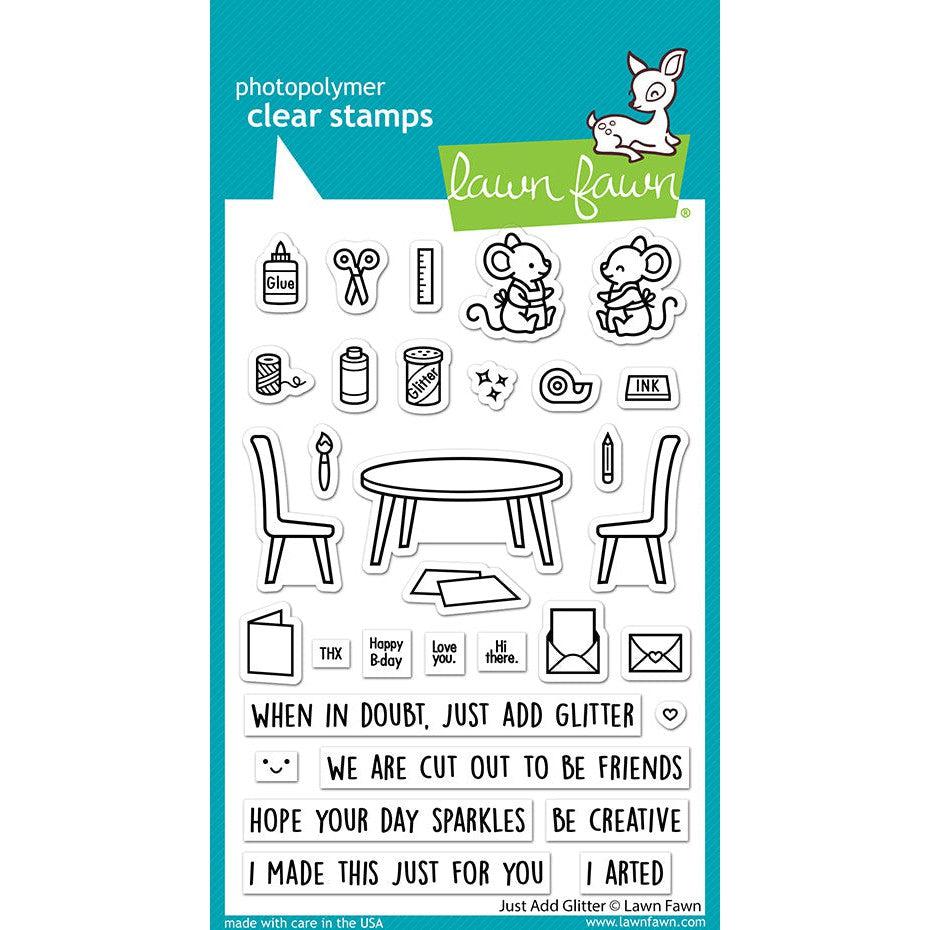 Lawn Fawn - Clear Stamps - Just Add Glitter-ScrapbookPal