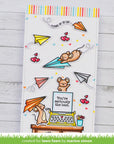 Lawn Fawn - Clear Stamps - Just Plane Awesome Sentiment Trails-ScrapbookPal