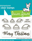 Lawn Fawn - Clear Stamps, Lawn Cuts & Coloring Stencils - All The Santa Hats-ScrapbookPal