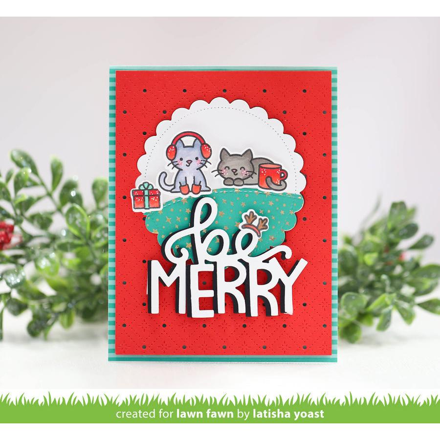 Lawn Fawn - Clear Stamps, Lawn Cuts &amp; Coloring Stencils - Cozy Cats-ScrapbookPal