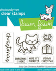 Lawn Fawn - Clear Stamps & Lawn Cuts - Cozy Cats Christmas Add-on-ScrapbookPal