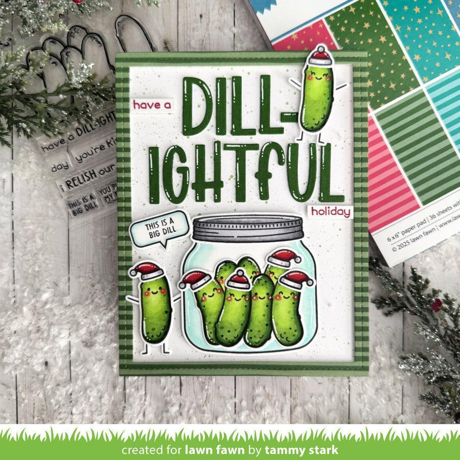 Lawn Fawn - Clear Stamps, Lawn Cuts &amp; Coloring Stencils - How You Bean? Pickle Add-on-ScrapbookPal