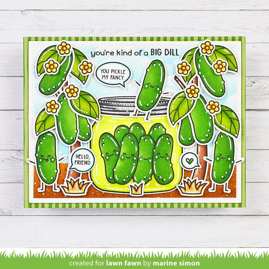 Lawn Fawn - Clear Stamps, Lawn Cuts &amp; Coloring Stencils - How You Bean? Pickle Add-on-ScrapbookPal