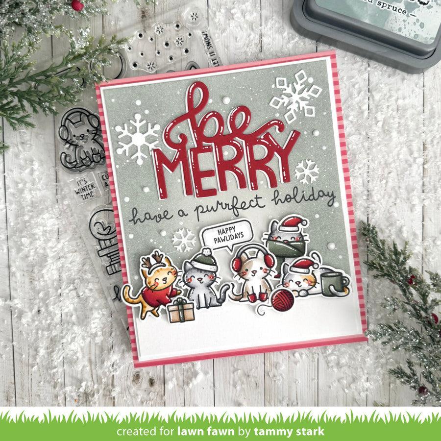 Lawn Fawn - Clear Stamps & Lawn Cuts - Cozy Cats-ScrapbookPal