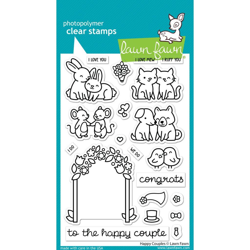 Lawn Fawn - Clear Stamps &amp; Lawn Cuts - Happy Couples-ScrapbookPal