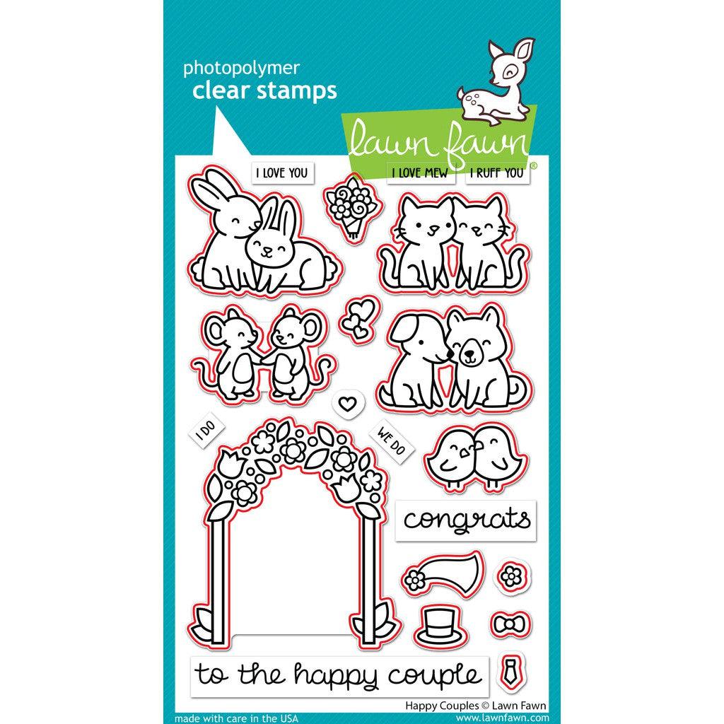 Lawn Fawn - Clear Stamps &amp; Lawn Cuts - Happy Couples-ScrapbookPal
