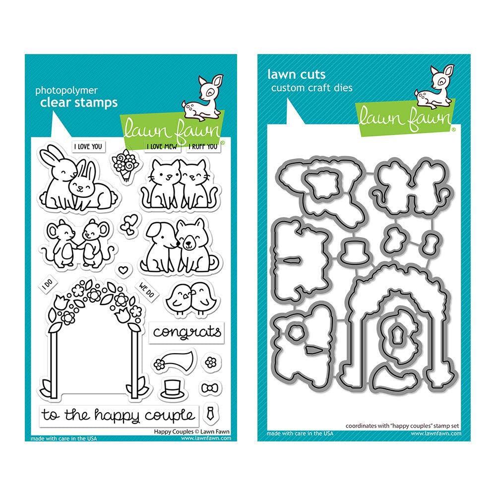 Lawn Fawn - Clear Stamps &amp; Lawn Cuts - Happy Couples-ScrapbookPal