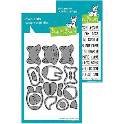 Lawn Fawn - Clear Stamps & Lawn Cuts - Henry's Build-A-Sentiment: Fox + Build-A-Fox-ScrapbookPal