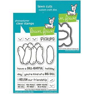 Lawn Fawn - Clear Stamps & Lawn Cuts - How You Bean? Pickle Add-on-ScrapbookPal