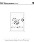 Lawn Fawn - Clear Stamps - Little Snow Globe: Bear-ScrapbookPal